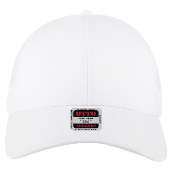 OTTO CAP Cotton Blend Twill 6 Panel Low Profile Mesh Back Trucker Hat Thumbnail